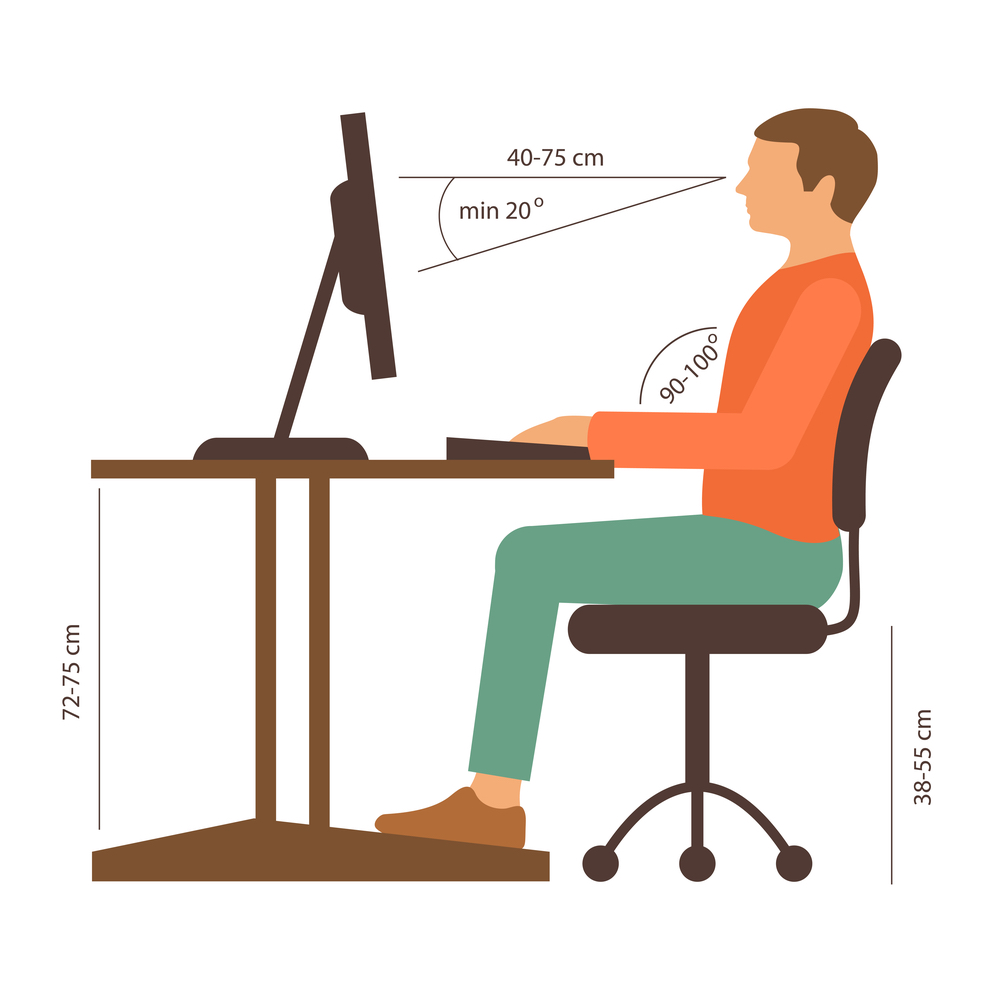 correct back sitting position